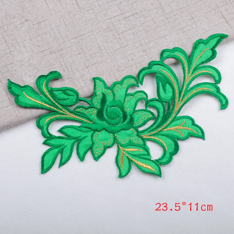 2Pcs Multi-Color Embroidery Patches Hot Stamping Stickers DIY Clothes Appliques For Clothing Sewing Accessories Crafts
