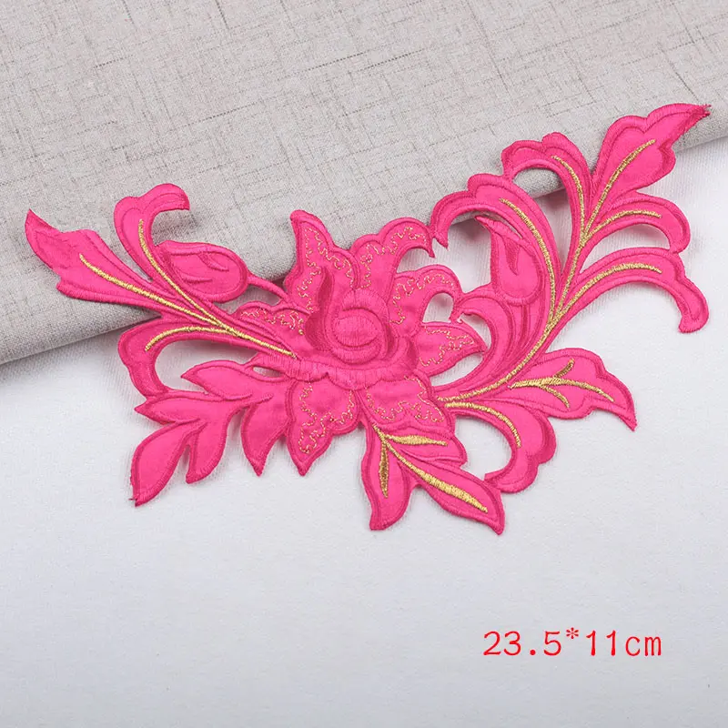 2Pcs Multi-Color Embroidery Patches Hot Stamping Stickers DIY Clothes Appliques For Clothing Sewing Accessories Crafts