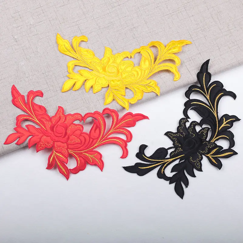 2Pcs Multi-Color Embroidery Patches Hot Stamping Stickers DIY Clothes Appliques For Clothing Sewing Accessories Crafts