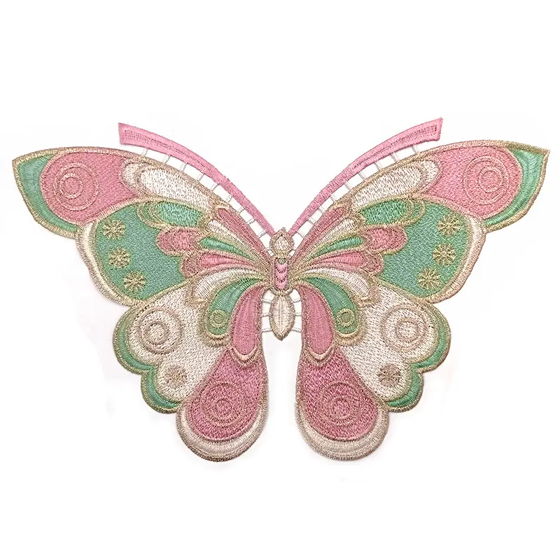 1 Pcs Butterfly Embroidery Large Patch Handmade Craft Suitable For Sewing Patches on Clothing Accessories 24*37CM