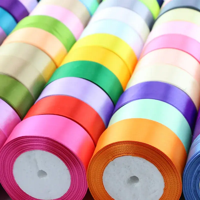 40mm Silk Satin Ribbons Christmas Halloween Wedding Birthday Party Festival Gift Box Wrapping DIY Valentine's Day Roses Flower