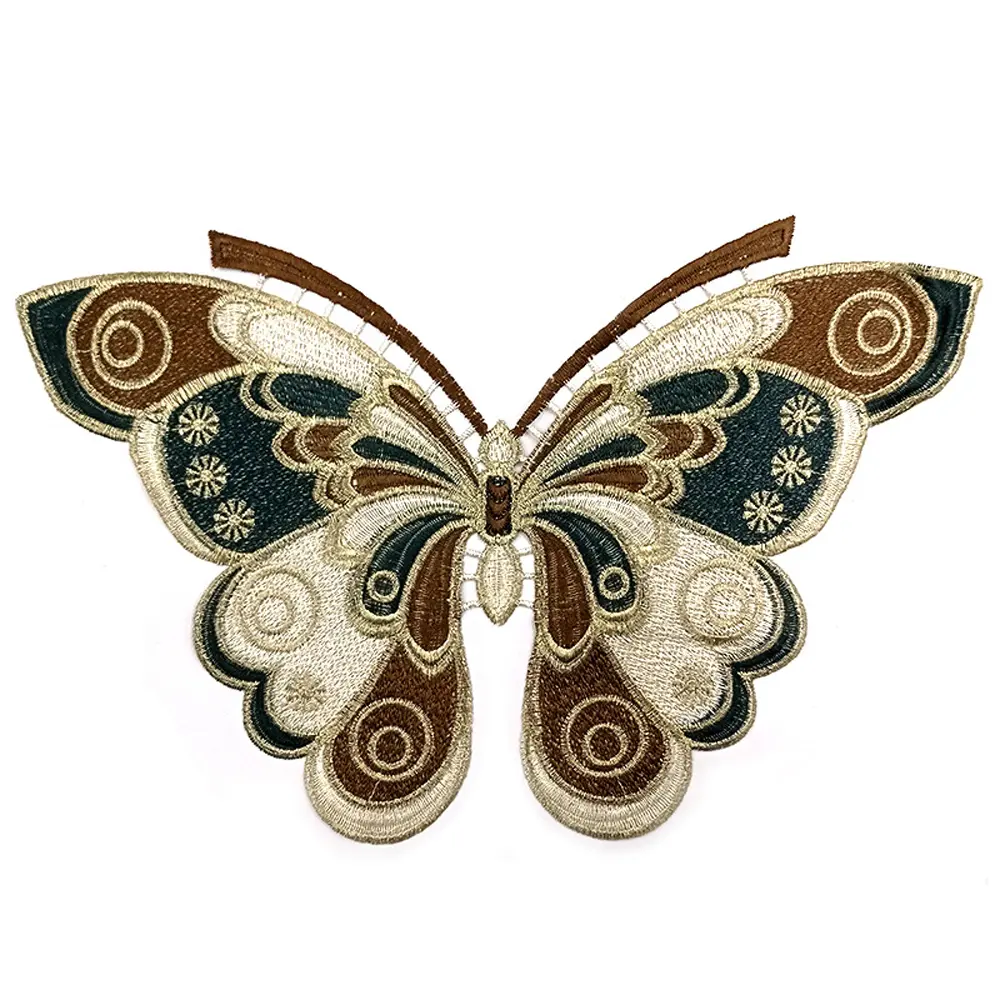1 Pcs Butterfly Embroidery Large Patch Handmade Craft Suitable For Sewing Patches on Clothing Accessories 24*37CM