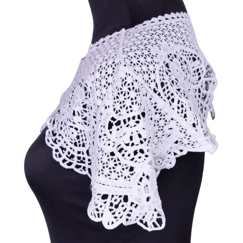 1 Pcs Black and White Embroidery Collar Patch Lace Fabric DIY Clothing Accessories Craft Sewing Supplies 72*21CM