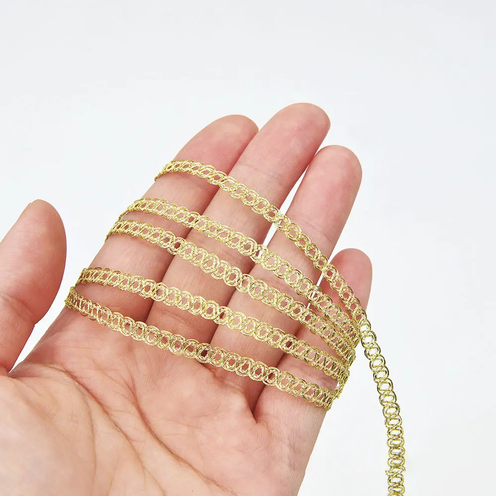 5 Yards Small Circular Ring Embroidery Lace Fabric Trim Clothing Wedding Home Party Decoration Handmade Sewing Crafts Supplies