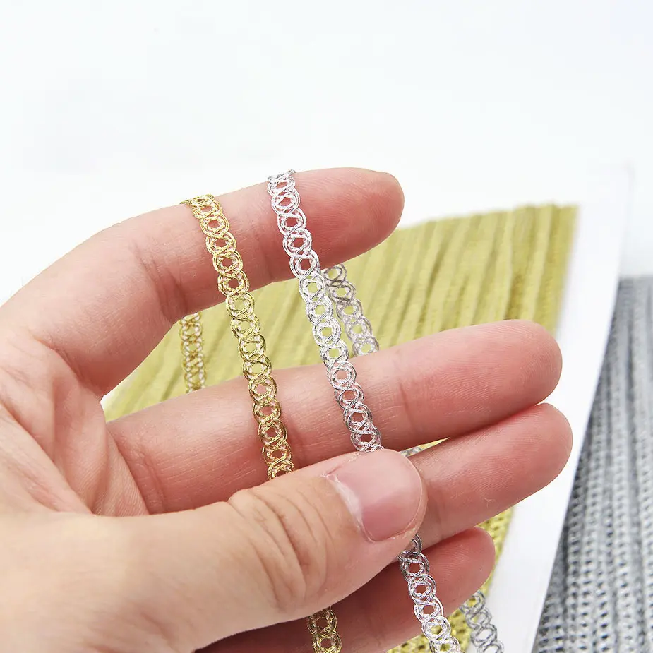 5 Yards Small Circular Ring Embroidery Lace Fabric Trim Clothing Wedding Home Party Decoration Handmade Sewing Crafts Supplies