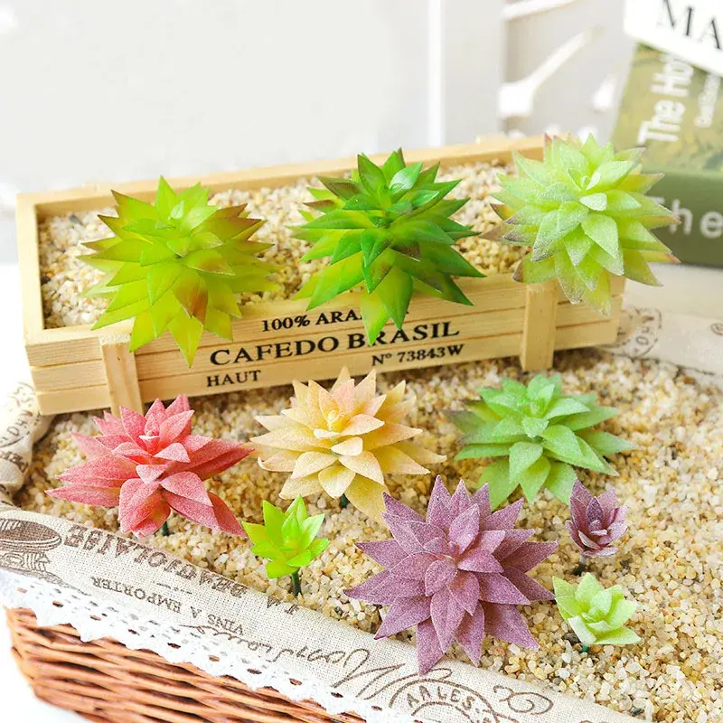 39Styles Green Purple Pink White Artificial Succulents Plants Christmas Halloween Wedding Party Home Garden Decor Fake Plants