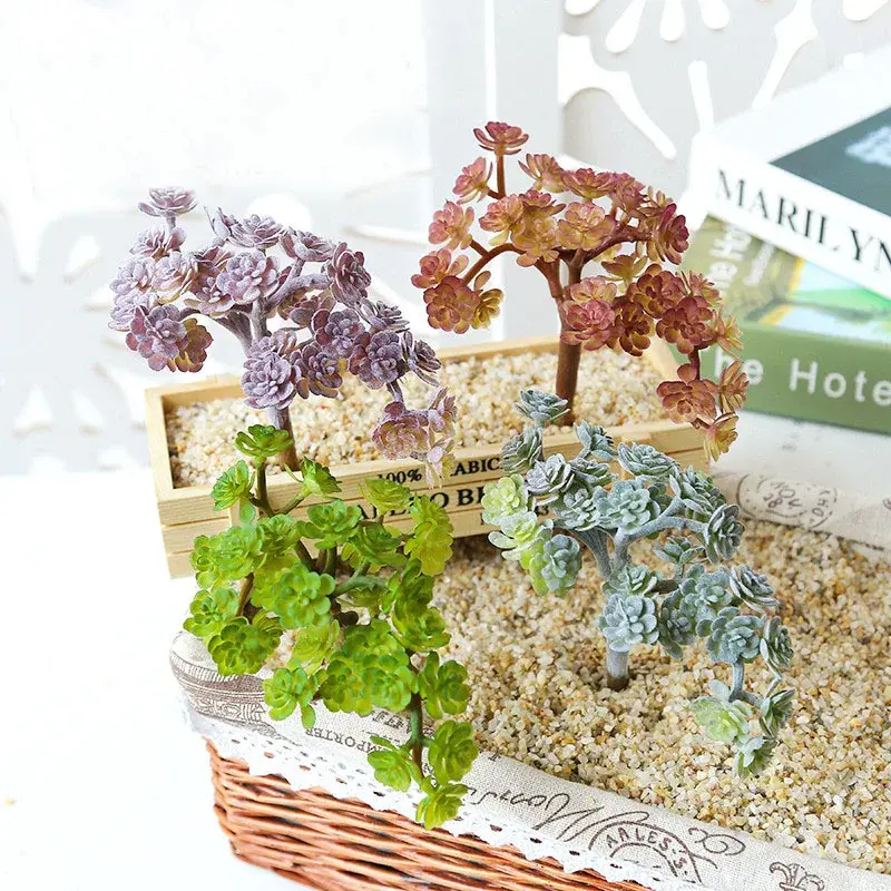 39Styles Green Purple Pink White Artificial Succulents Plants Christmas Halloween Wedding Party Home Garden Decor Fake Plants