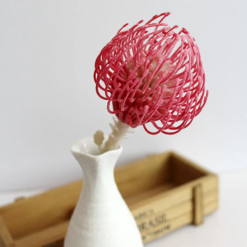 Red Bonsai Artificial Succulent Wedding Christmas Party Decoration Fake Plants Grass Leaves DIY Flower Arrangement Accessories