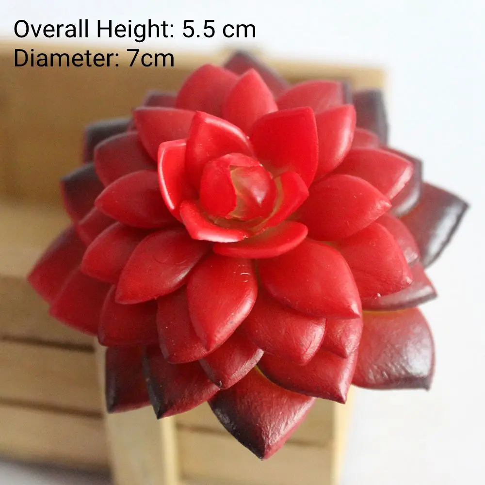 Red Bonsai Artificial Succulent Wedding Christmas Party Decoration Fake Plants Grass Leaves DIY Flower Arrangement Accessories