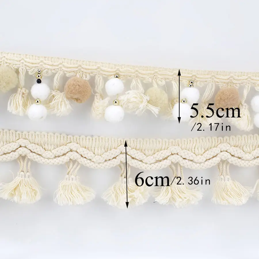1Yard Beige Small Ball Embroidery Lace Fabric Trim DIY Clothing Wedding Home Blanket Decoration Handmade Sewing Crafts Supplies