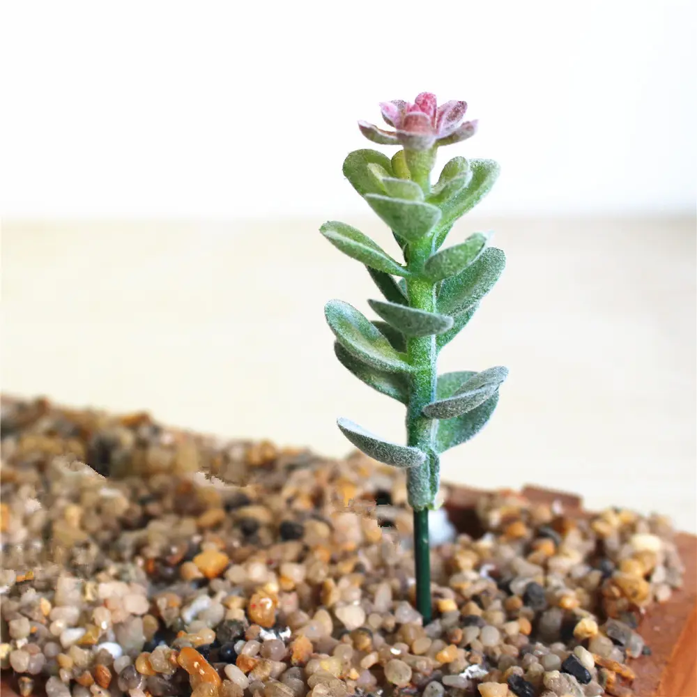 10cm Green White Red Flower Head Artificial Succulent Plants DIY Flower Arrangement Accessories Fake Plants Home Decoration