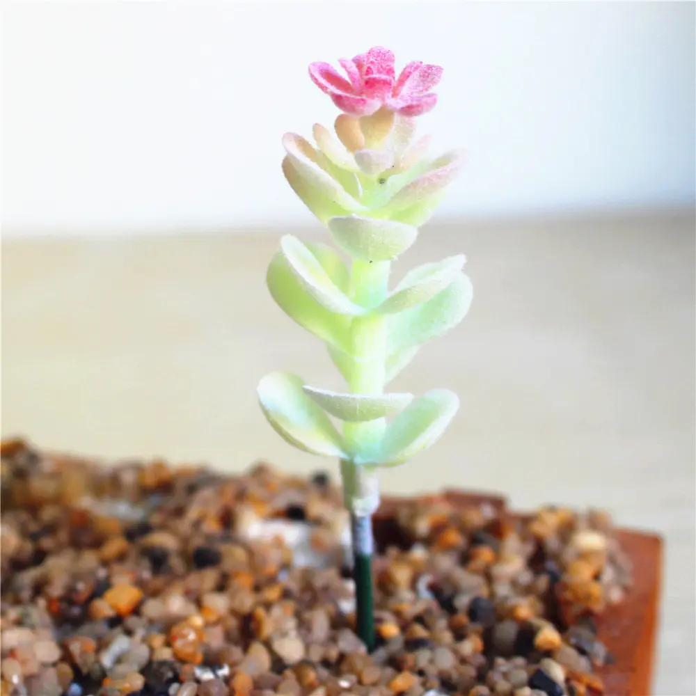 10cm Green White Red Flower Head Artificial Succulent Plants DIY Flower Arrangement Accessories Fake Plants Home Decoration