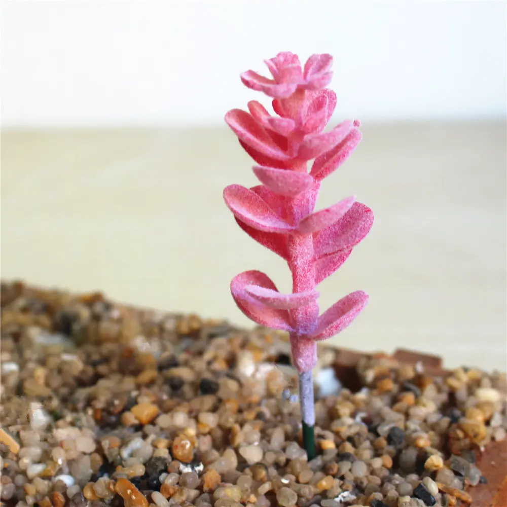 10cm Green White Red Flower Head Artificial Succulent Plants DIY Flower Arrangement Accessories Fake Plants Home Decoration