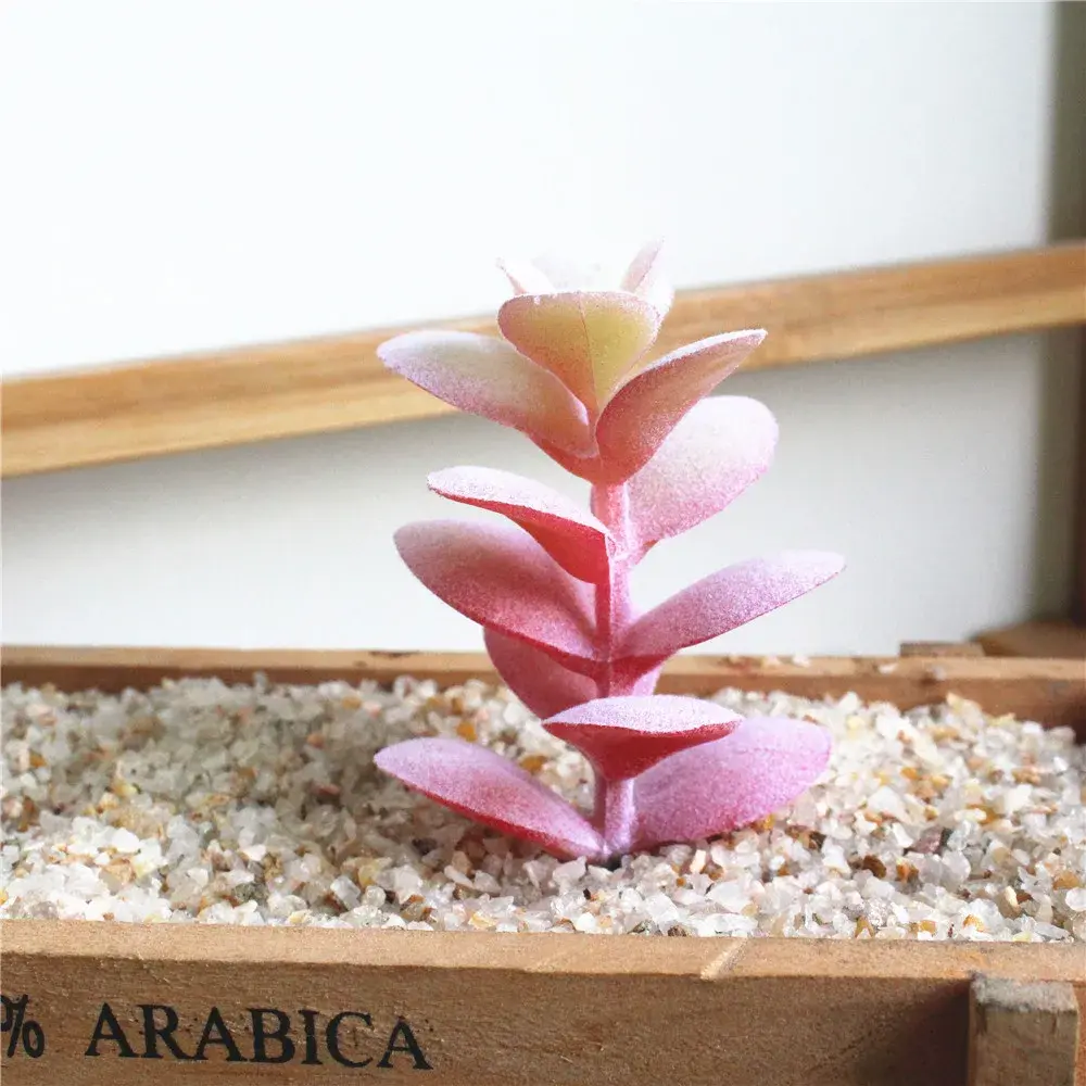 Artificial Leaves Succulent Plants Flower Arrangement Accessories Fake Plants Home Garden Wedding Party Decoration Bonsai