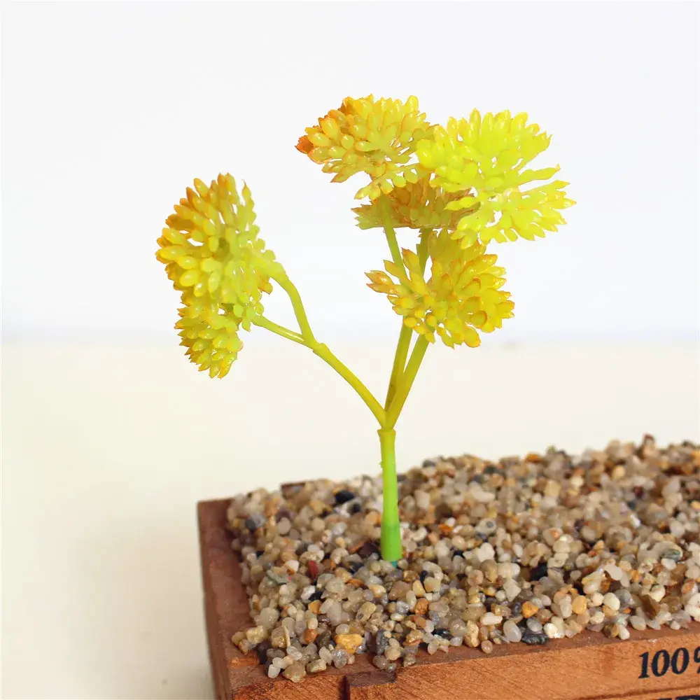 13cm Blue Purple Red Yellow Green Grass Artificial Succulent Plants Home Garden Wedding Party Decoration Supplies Fake Plants