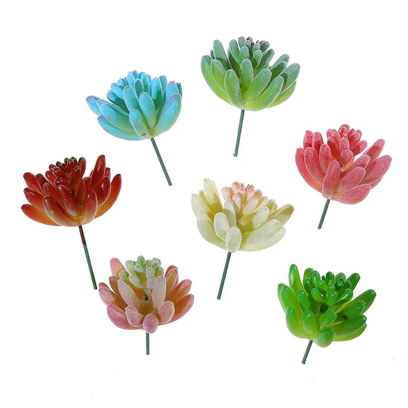 6x6.5cm Artificial Plants Tropical Suculentas Fake Plants Home Decoration Accessories Diy Bonsai Artificial
