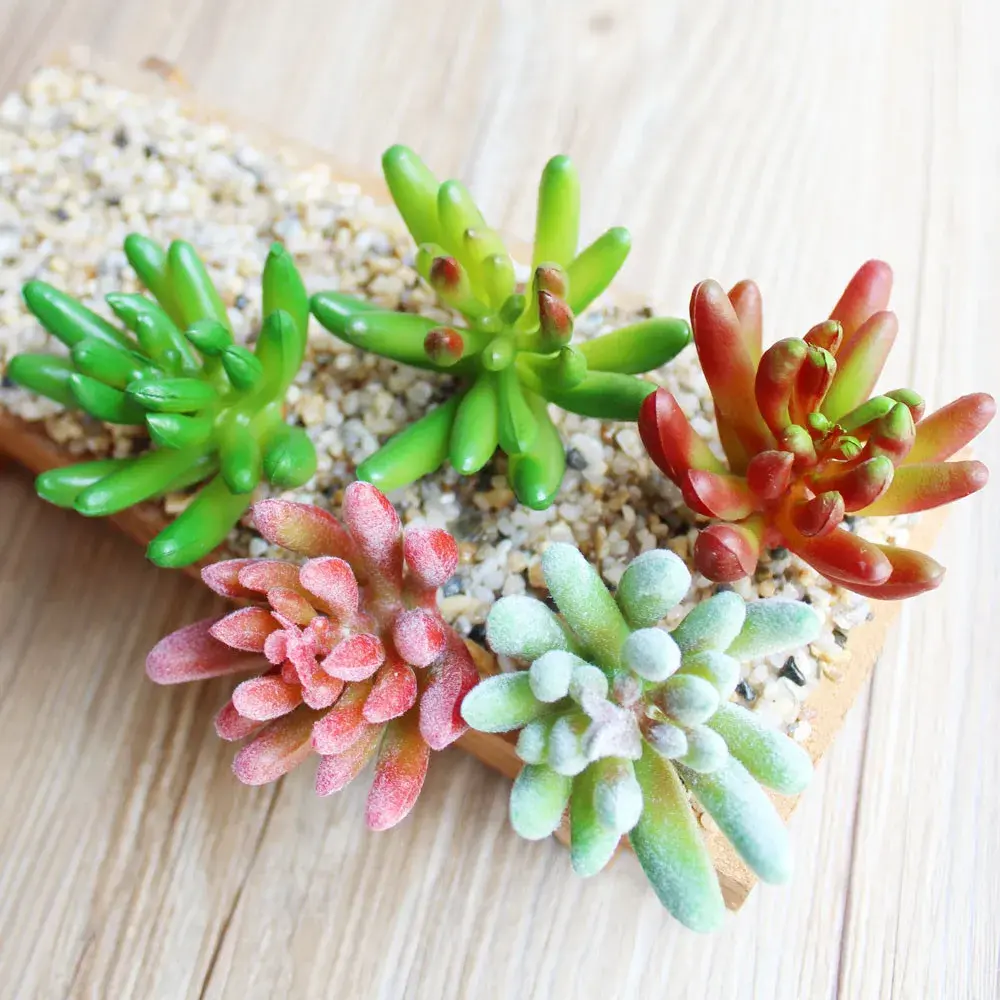6x6.5cm Artificial Plants Tropical Suculentas Fake Plants Home Decoration Accessories Diy Bonsai Artificial