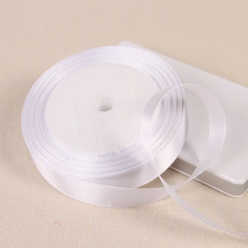 15mm Silk Satin Ribbons 22Meters/Roll Wedding Chair Decoration DIY Crafts Supplies White Red Green Blue Pink Purple Gray Ribbons