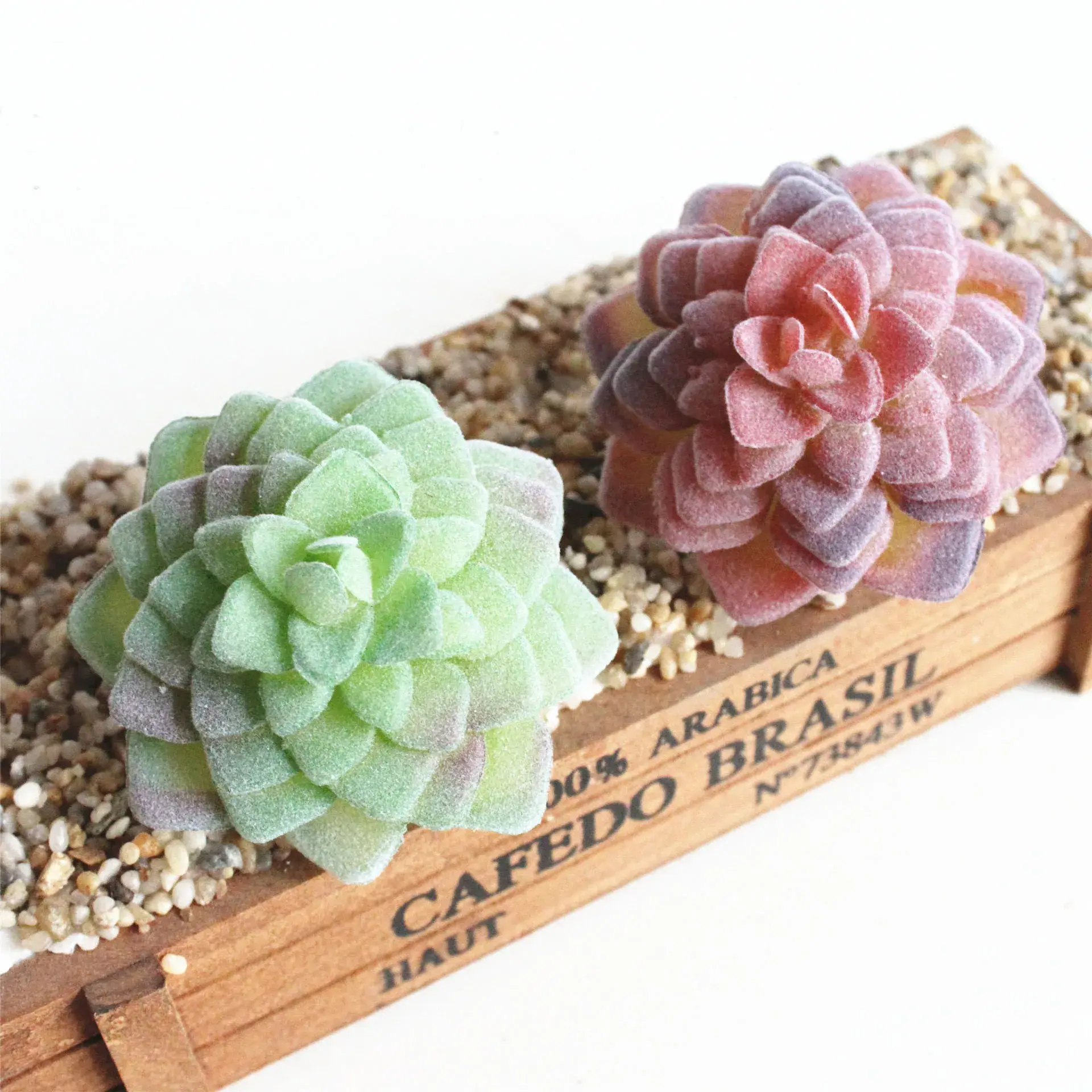 6.5x9cm Artificial Succulent Plants Green Red Tropical Lotus Flower Fake Plants Home Garden Wedding Room Decoration