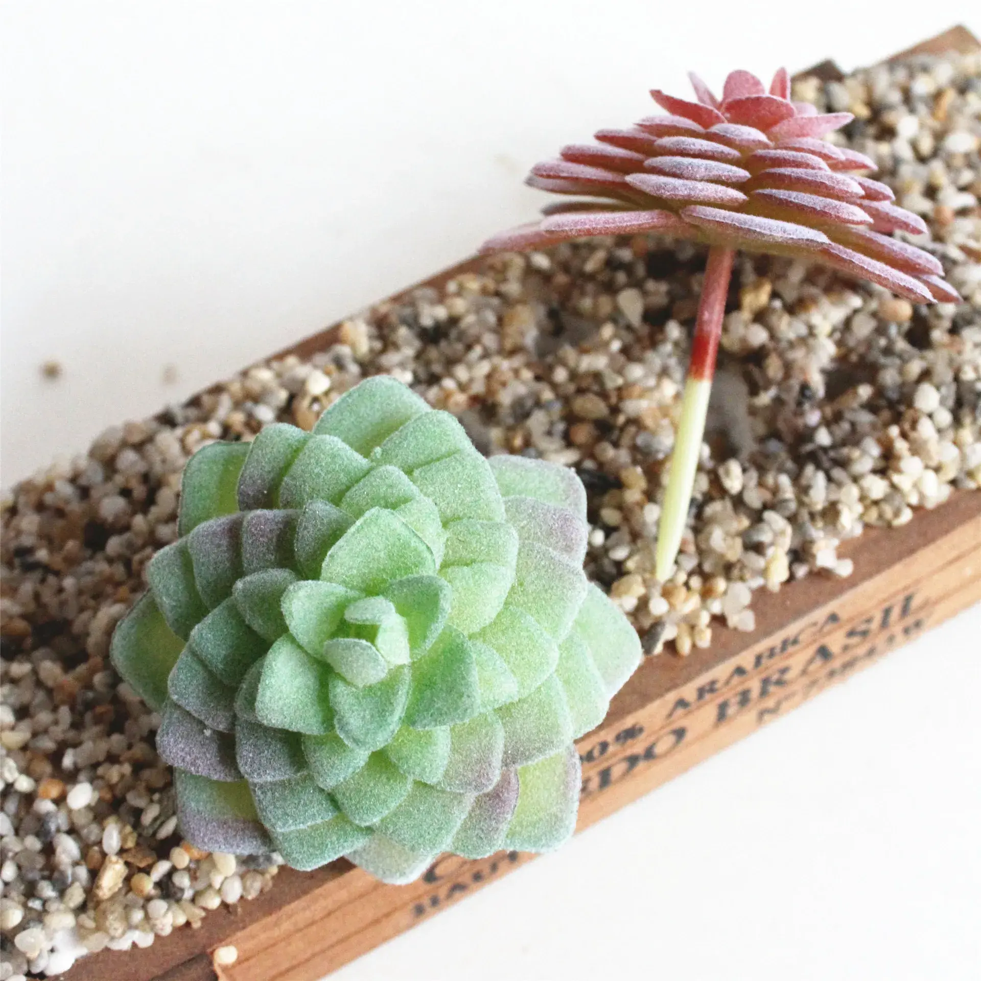 6.5x9cm Artificial Succulent Plants Green Red Tropical Lotus Flower Fake Plants Home Garden Wedding Room Decoration