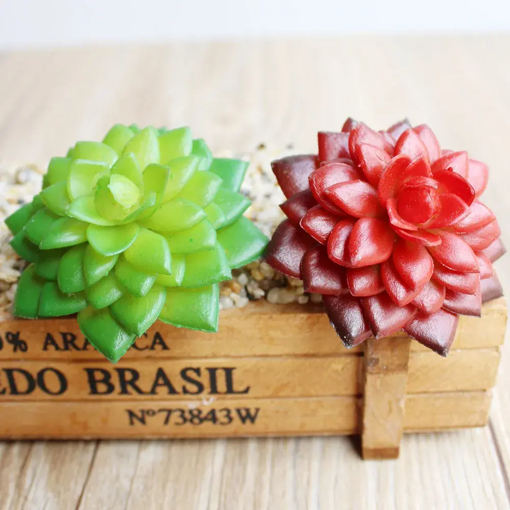 PVC Artificial Succulent Plants DIY Flower Arranging Accessories Home Garden Decoration Green Fake Plants planta artificial