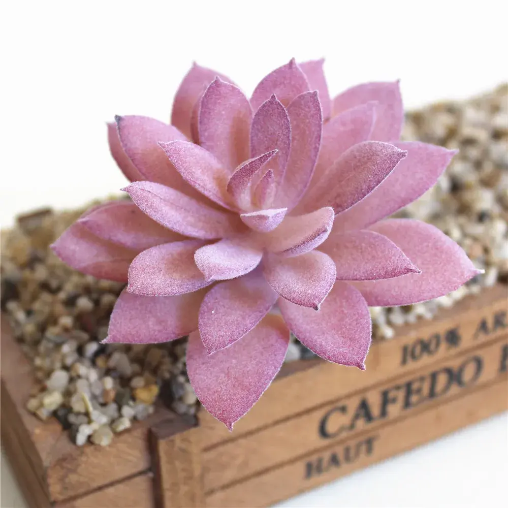 Green Pink Purple Lotus Flower Head Artificial Succulent Plants Christmas Wedding Party Home Garden Decoration Fake Plants