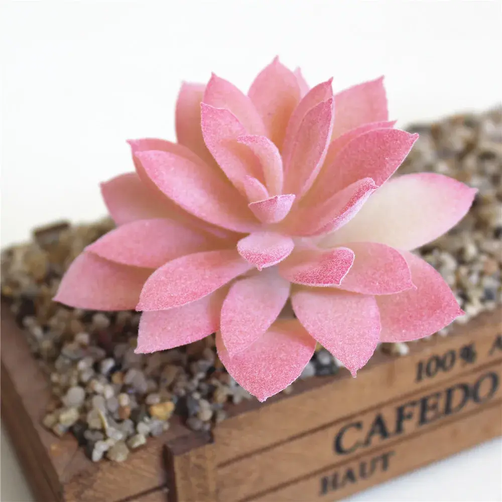 Green Pink Purple Lotus Flower Head Artificial Succulent Plants Christmas Wedding Party Home Garden Decoration Fake Plants