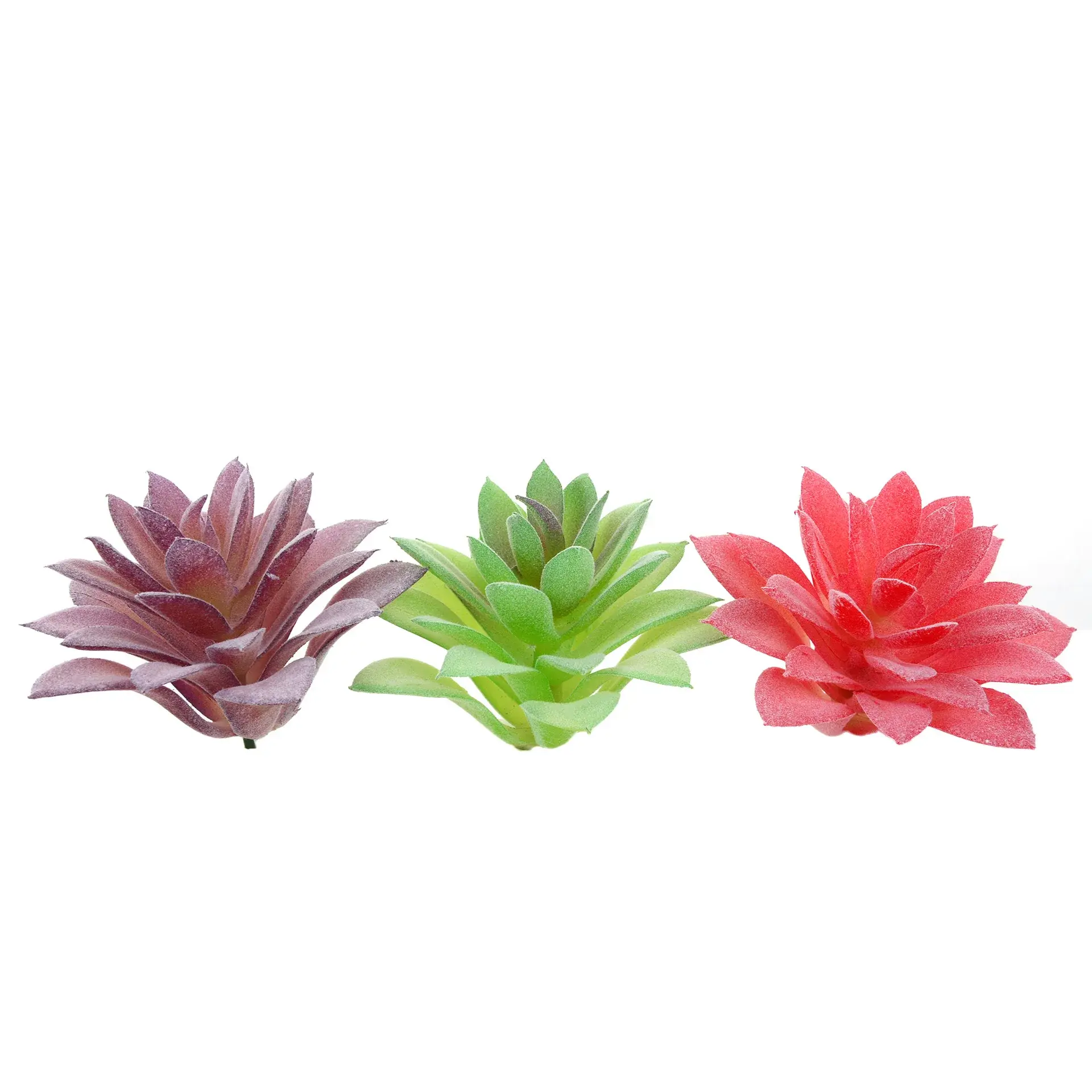 Green Pink Purple Lotus Flower Head Artificial Succulent Plants Christmas Wedding Party Home Garden Decoration Fake Plants