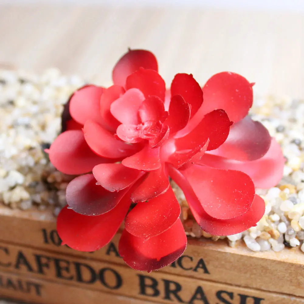 6x7.5cm  Lotus Flower Head PVC Artificial Succulent Plants Home Garden Decoration Fake Plants Green Blue Pink planta artificial