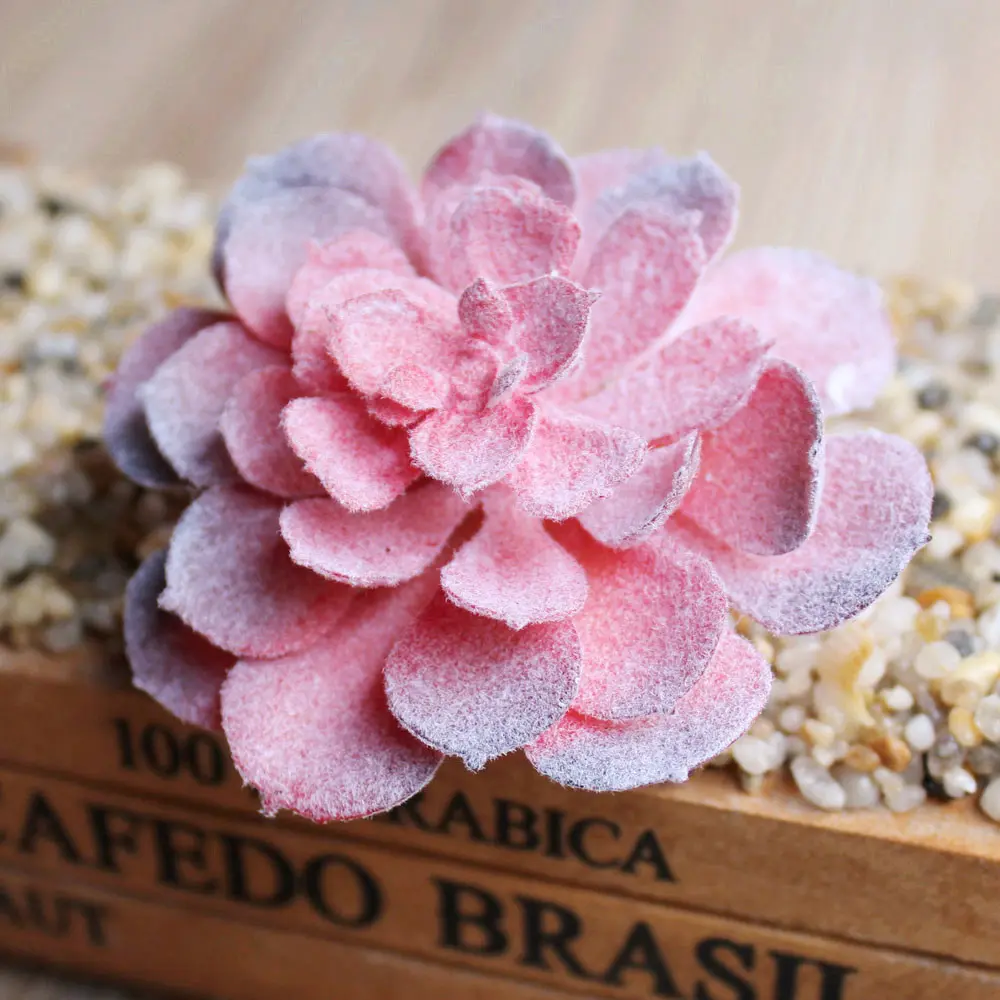 6x7.5cm  Lotus Flower Head PVC Artificial Succulent Plants Home Garden Decoration Fake Plants Green Blue Pink planta artificial