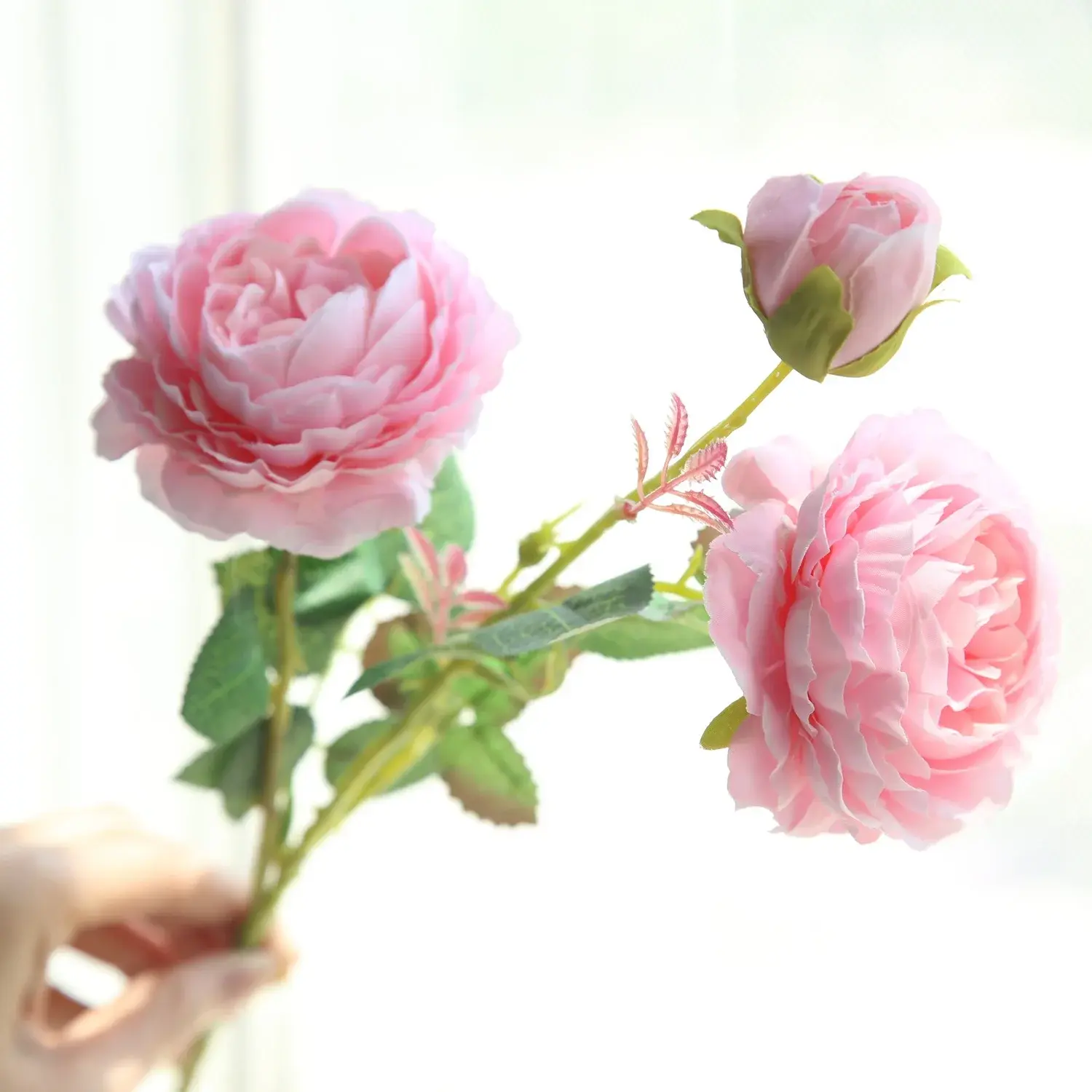 3 Heads Peony European-style Artificial Flowers Home Wedding Decoration Fake Flowers Peony Wedding Decoration Indoor Garden