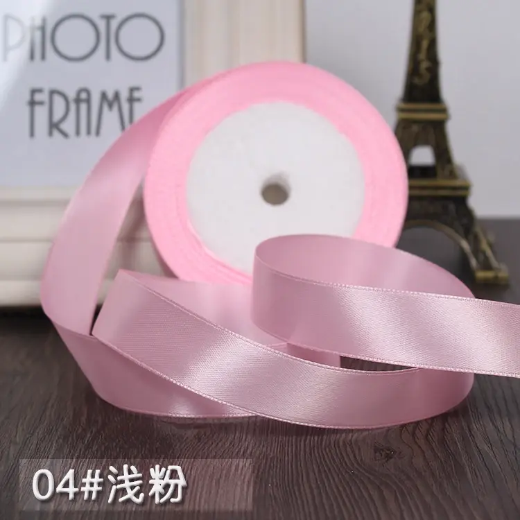 25 Yards 22 Meters 20mm 6/8" Satin Ribbon Christmas Party Wedding Decoration Team Bride Gift Wrapping Packaging Silk fitas ruban