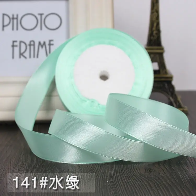 25 Yards 22 Meters 20mm 6/8" Satin Ribbon Christmas Party Wedding Decoration Team Bride Gift Wrapping Packaging Silk fitas ruban