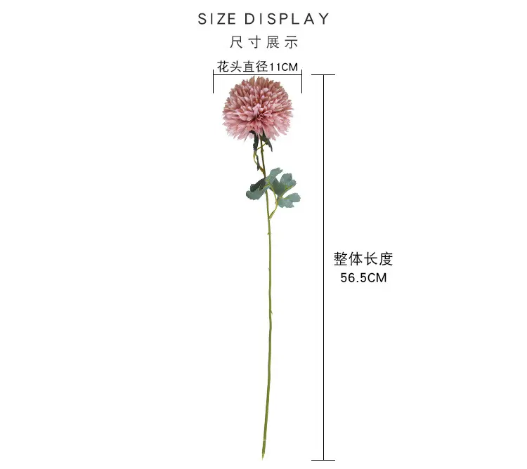 1pc 56cm Dandelion Artificial Flower Branch Home Garden Decoration Flower Arranging Accessories Wedding Wall Arch Fake Flowers