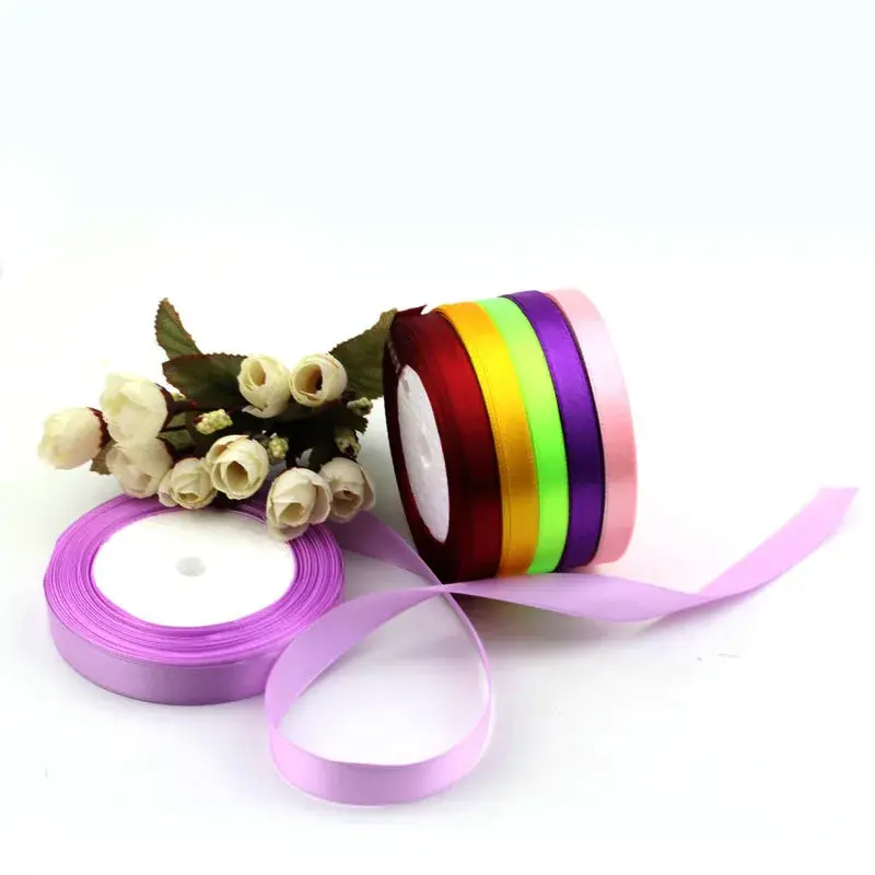 22Meters/Roll 15mm Silk Satin Ribbons Baby Shower Birthday Party Wedding Engagement Christmas Halloween Gift Wrapping Ribbon