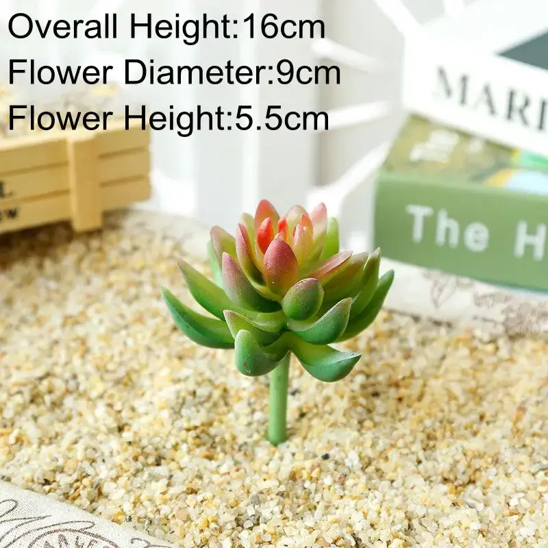 Home Garden Decoration Large Green Artificial Succulents Plants Desktop Table Bedroom Mini Bonsai Flower Arrangement Fake Plants