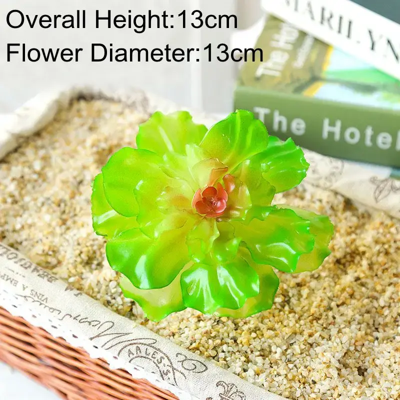 Home Garden Decoration Large Green Artificial Succulents Plants Desktop Table Bedroom Mini Bonsai Flower Arrangement Fake Plants