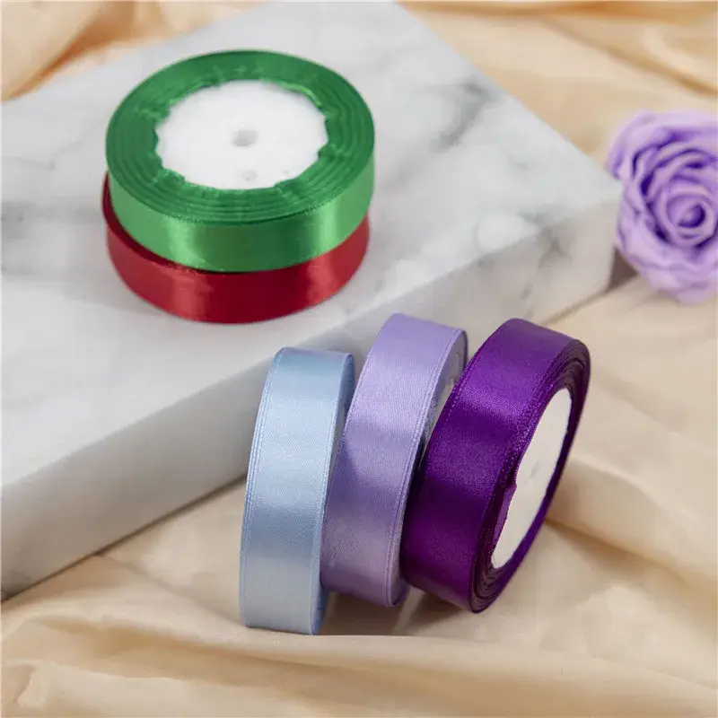 25mm Satin Ribbon DIY Crafts Scrapbooking Material Christmas Halloween Wedding Birthday Party Decoration Gift Packaging Ribbon