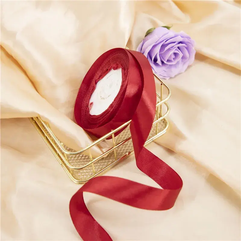 25mm Satin Ribbon DIY Crafts Scrapbooking Material Christmas Halloween Wedding Birthday Party Decoration Gift Packaging Ribbon