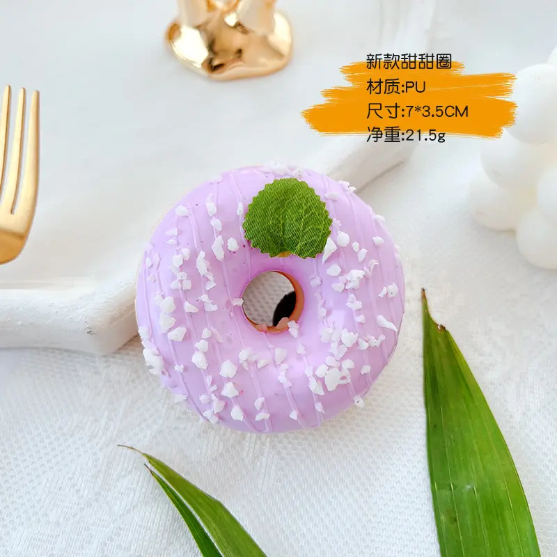 1piece 7cm Artificial Fake Donut Simulation Bread Cake Home Decoration Display Wedding Sweet Decortion