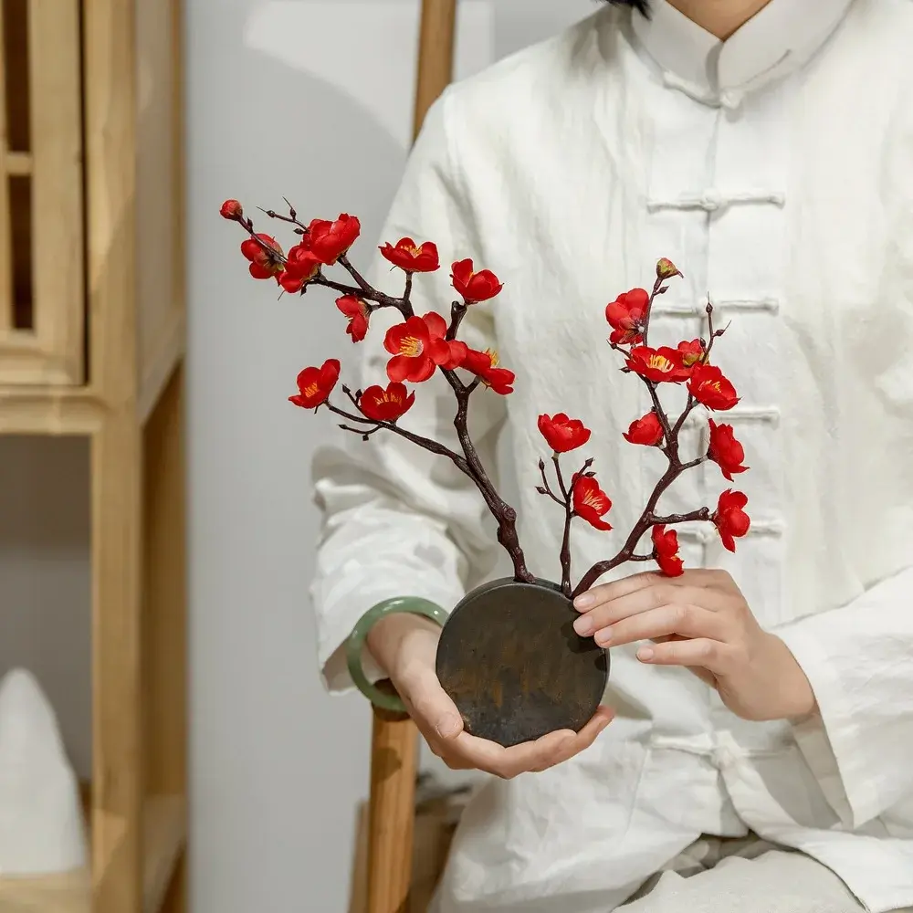 38cm Artificial Flowers Plum Blossom Fake Flowers for Home Wedding Party Decoration Christmas Wreaths Accessories
