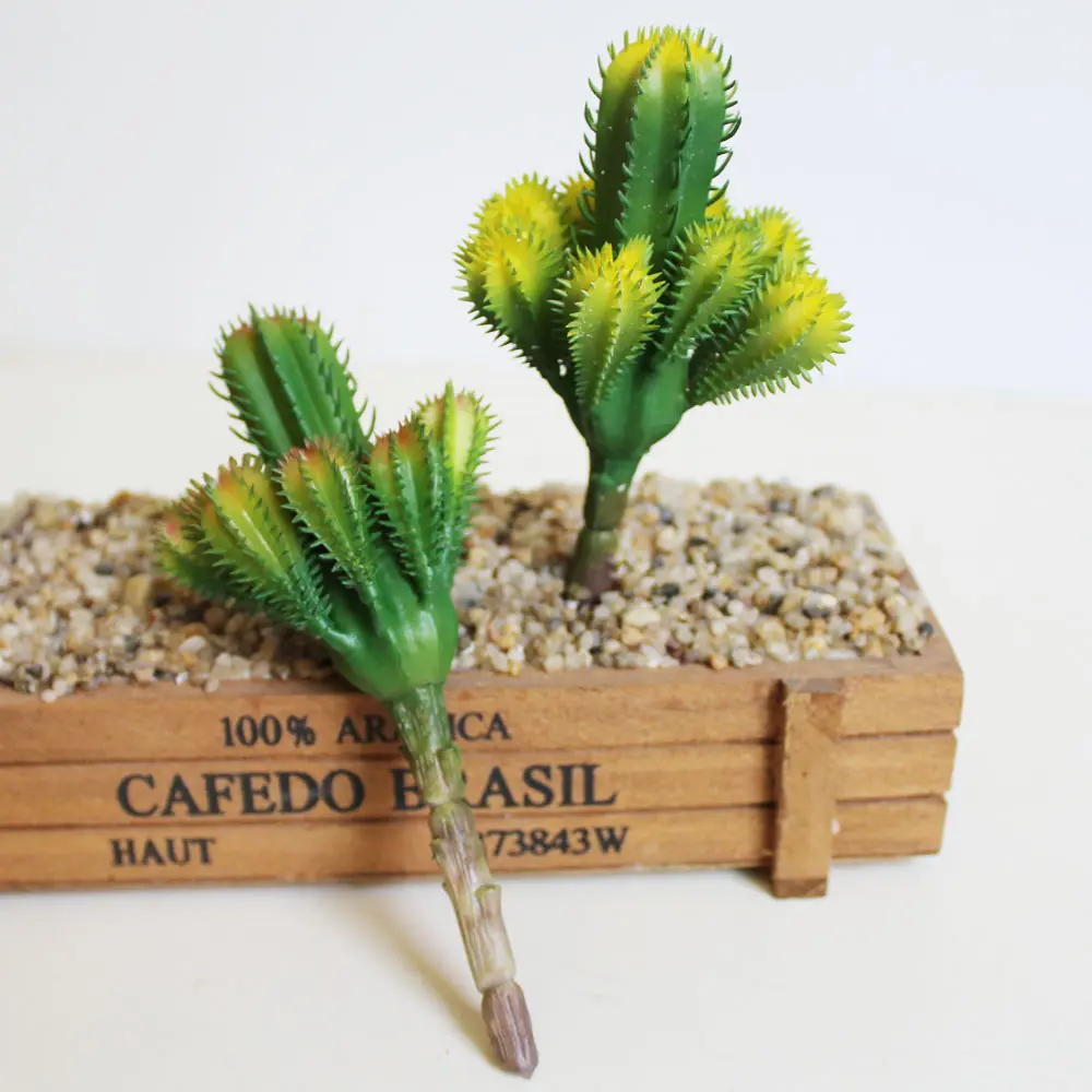 7x14.5cm Green Artificial Tropical Succulent Plants Party Festival Supplies DIY Floral Arranging Accessories Fake Plants