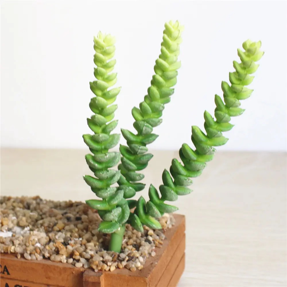 18cm Money String Artificial Succulent Plants Green PVC Fake Plants Home Garden Decoration Accessories Desktop Bonsai Artificial