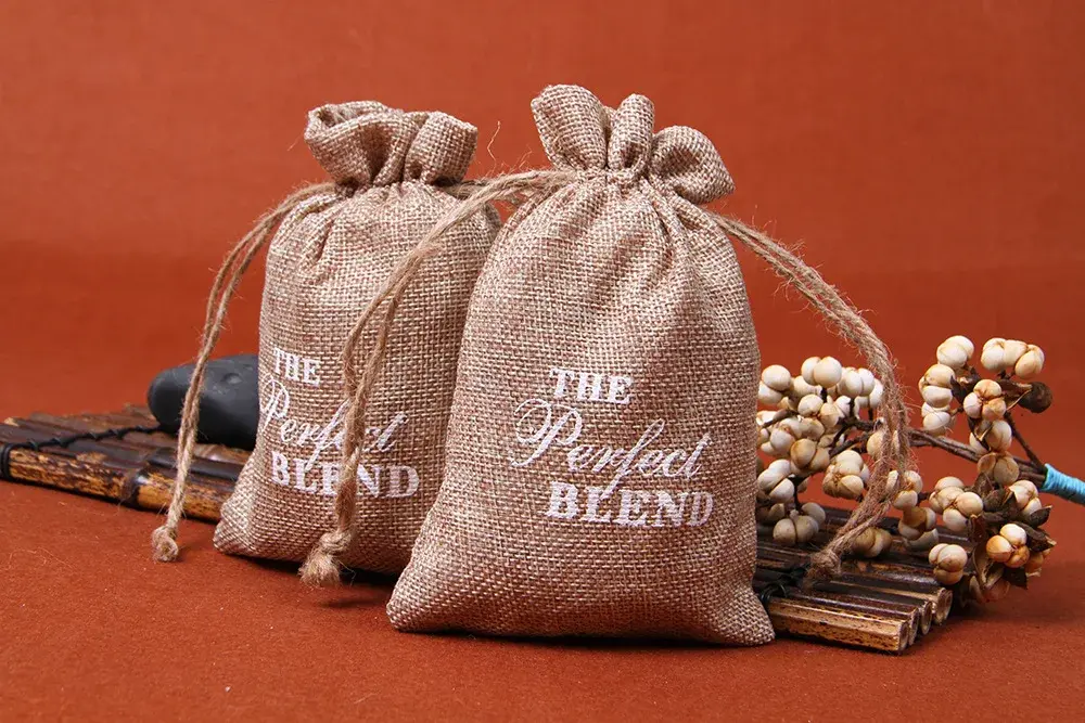 5pcs 10x15cm Jute Burlap Drawstring Bags Wedding Birthday Party Christmas Halloween Candy Chocolate Gift Bags Event Supplies
