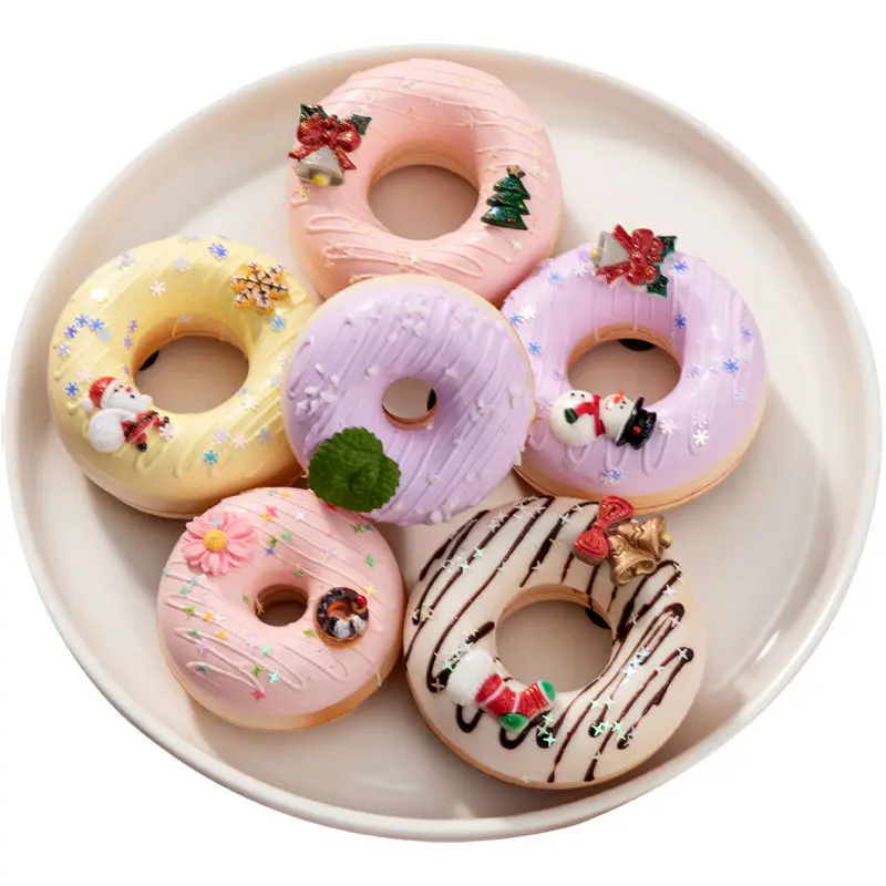 Artificial Donuts Model Simulation PU Donut Bread Wedding Birthday Party Decoration Baby Photography Props Halloween Decoration
