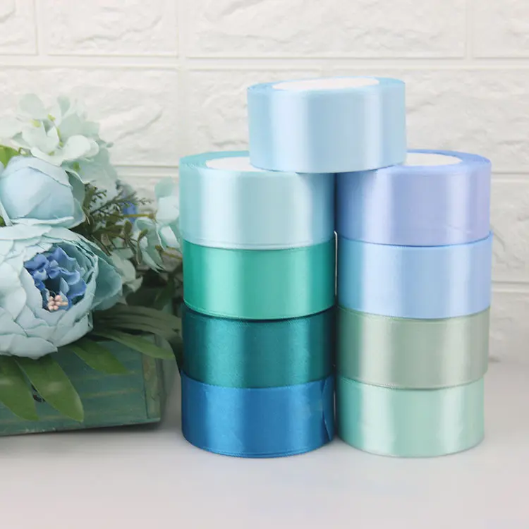 6mm 10mm 15mm 20mm 25mm 38mm 50mm Silk Satin Ribbons Wedding Christmas Birthday Party Gift Wrapping White Blue Purple Ribbons