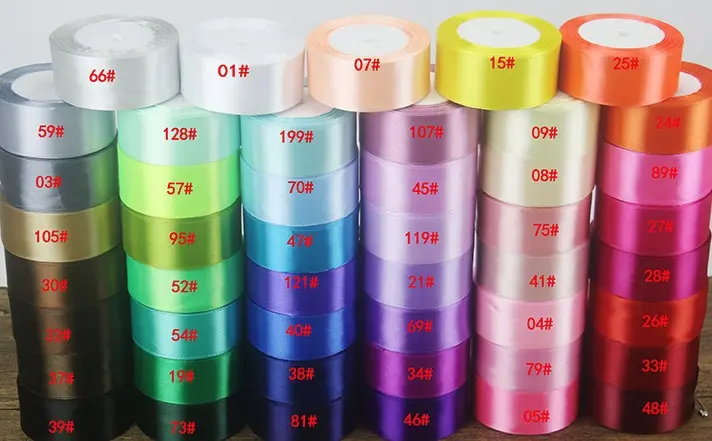 6mm 10mm 15mm 20mm 25mm 38mm 50mm Silk Satin Ribbons Wedding Christmas Birthday Party Gift Wrapping White Blue Purple Ribbons