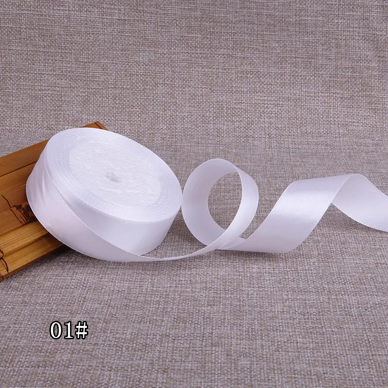 22meters/roll Single Face Satin Ribbons Width 25mm Handmade DIY Webbing Decoration Gift Christmas Ribbons
