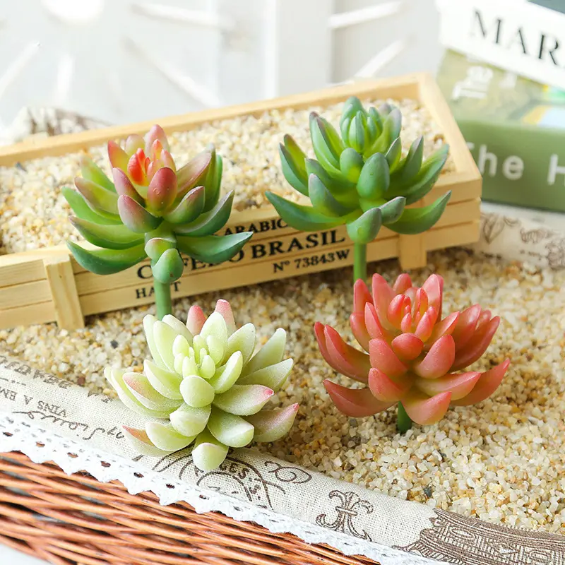 5.5x9cm Flower Head Artificial Succulent Plants DIY Flower Arrangement Accessories Fake Plants Wedding Party Home Garden Decor
