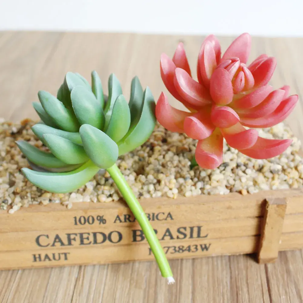 5.5x9cm Flower Head Artificial Succulent Plants DIY Flower Arrangement Accessories Fake Plants Wedding Party Home Garden Decor